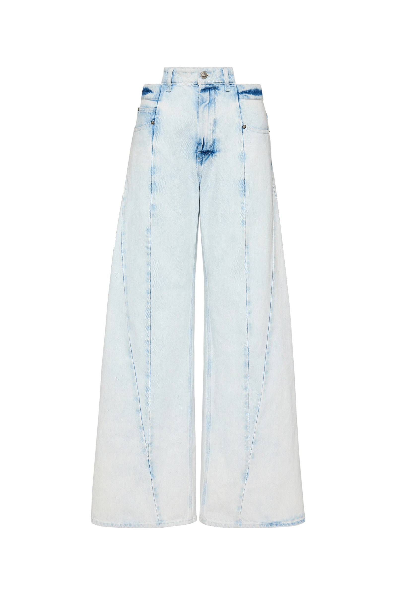 Maison Margiela Bleached Spliced Jeans in Light Indigo Maison Margiela Bleached Spliced Jeans in Light Indigo | Luxury Shoes