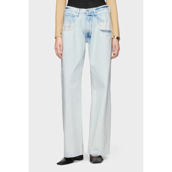 Maison Margiela Bleached Straight-Leg Jeans in Light Indigo | Denim | Luxury Shoes 