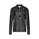 Maison Margiela Bonded Crease Long-Sleeve Shirt in Black | Luxury Shoes 