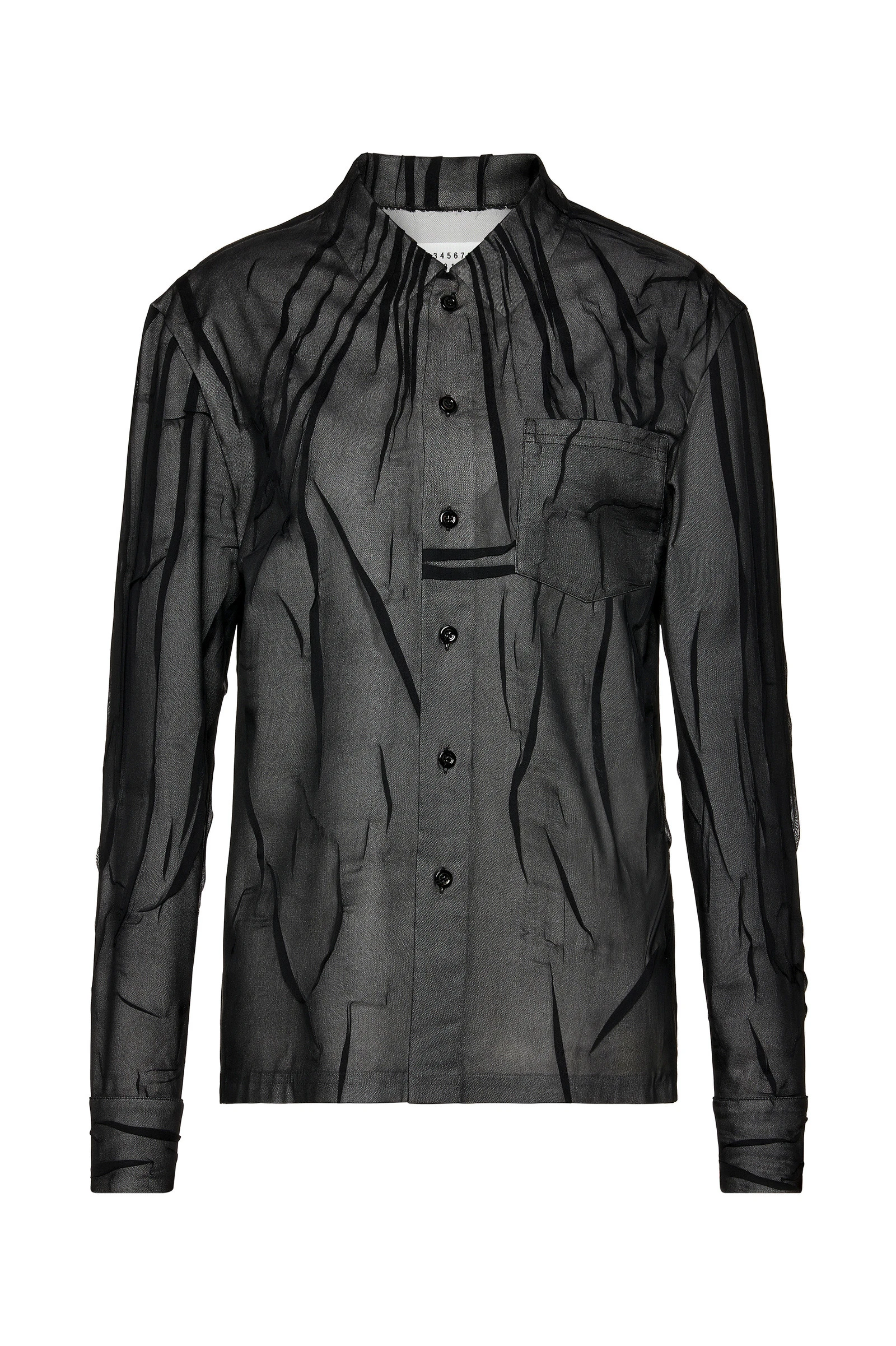 Maison Margiela Bonded Crease Long-Sleeve Shirt in Black Maison Margiela Bonded Crease Long-Sleeve Shirt in Black | Luxury Shoes