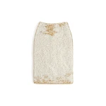 Maison Margiela Boucle Midi Skirt in White | Luxury Shoes 