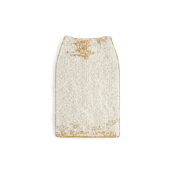 Maison Margiela Boucle Midi Skirt in White | Luxury Shoes 