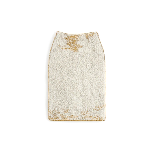 Maison Margiela Boucle Midi Skirt in White | Luxury Shoes 
