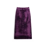 Maison Margiela Button-Front Velvet Midi Skirt in Purple Maison Margiela Button-Front Velvet Midi Skirt in Purple | Luxury Shoes