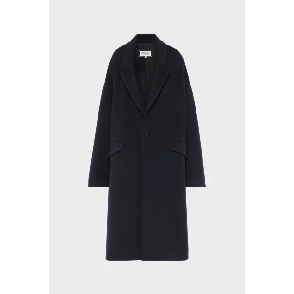Maison Margiela Cashmere Coat in Dark Blue | Wool Coat | Luxury Shoes 