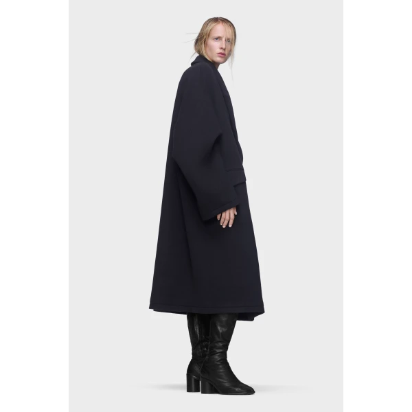 Maison Margiela Cashmere Coat in Dark Blue | Wool Coat | Luxury Shoes 