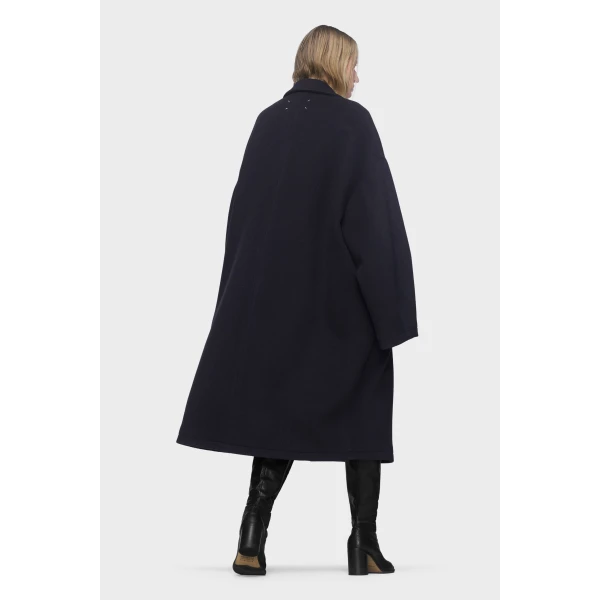 Maison Margiela Cashmere Coat in Dark Blue | Wool Coat | Luxury Shoes 