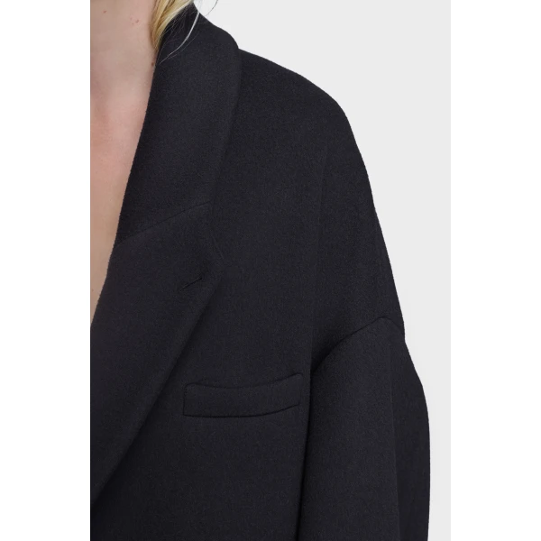 Maison Margiela Cashmere Coat in Dark Blue | Wool Coat | Luxury Shoes 