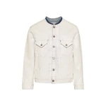Maison Margiela Collarless Denim Jacket in White Maison Margiela Collarless Denim Jacket in White | Luxury Shoes