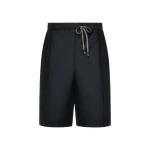 Maison Margiela Cotton Drawstring Shorts in Dark Blue Maison Margiela Cotton Drawstring Shorts in Dark Blue | Luxury Shoes