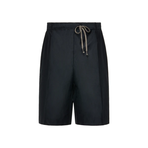 Cotton Drawstring Shorts in Dark Blue