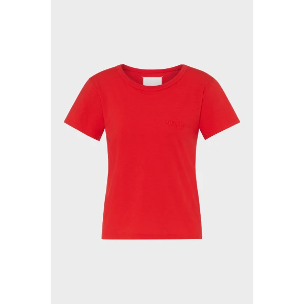 Maison Margiela Cotton Jersey T-Shirt in Red | T-shirts | Luxury Shoes 