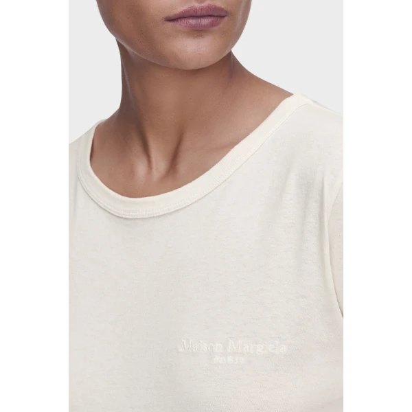 Maison Margiela Cotton Jersey T-Shirt in White | T-shirts | Luxury Shoes 