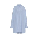 Maison Margiela Cotton Poplin Pinstripe Shirt in White | Luxury Shoes 