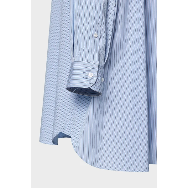 Maison Margiela Cotton Poplin Pinstripe Shirt in White | Shirts | Luxury Shoes 