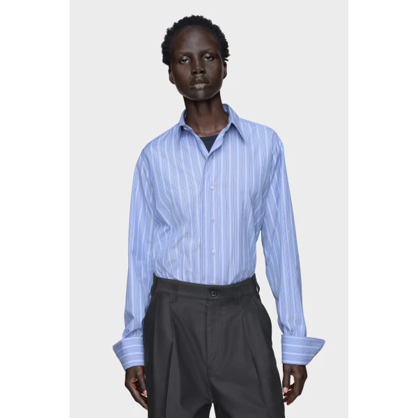 Maison Margiela Cotton Shirt in Black | Shirts | Luxury Shoes 