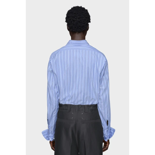 Maison Margiela Cotton Shirt in Black | Shirts | Luxury Shoes 