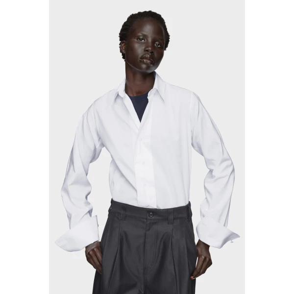 Maison Margiela Cotton Shirt in White | Shirts | Luxury Shoes 