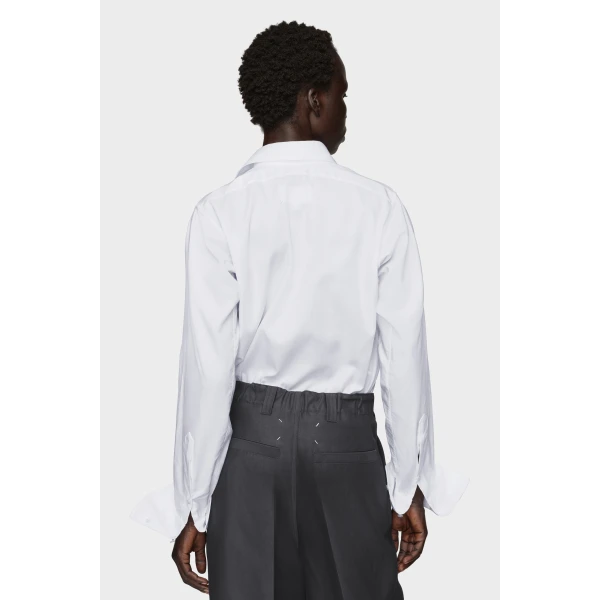 Maison Margiela Cotton Shirt in White | Shirts | Luxury Shoes 