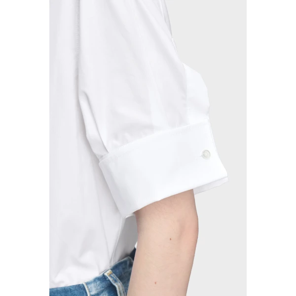 Maison Margiela Cotton Short-Sleeve Shirt in White | Shirts | Luxury Shoes 