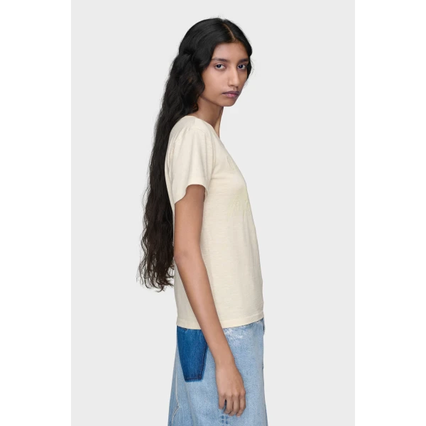 Maison Margiela Cotton T-Shirt in Cream | T-shirts | Luxury Shoes 