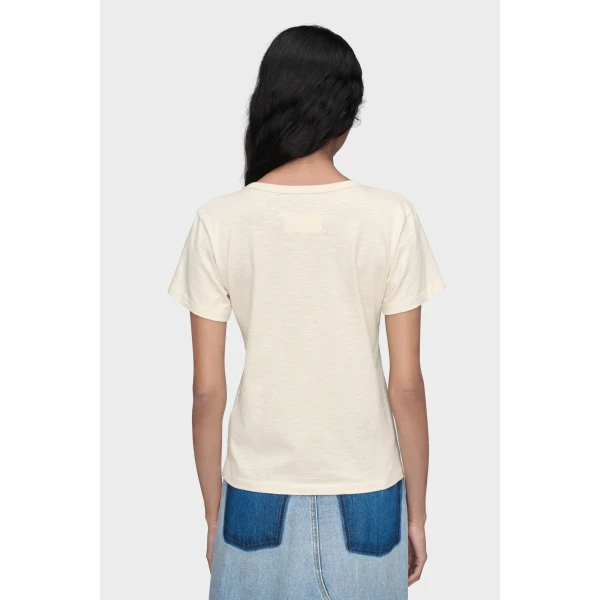 Maison Margiela Cotton T-Shirt in Cream | T-shirts | Luxury Shoes 