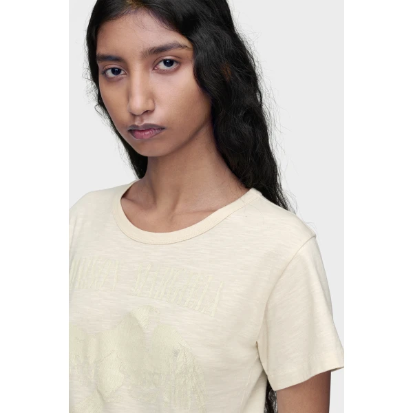 Maison Margiela Cotton T-Shirt in Cream | T-shirts | Luxury Shoes 
