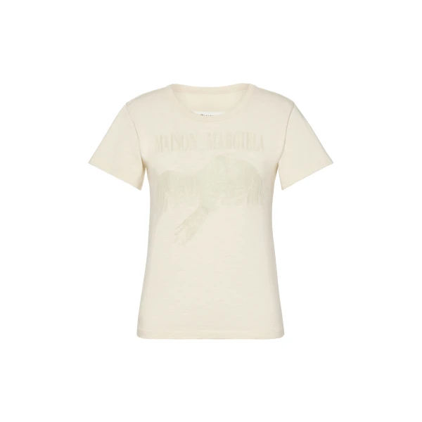 Cotton T-Shirt in Cream