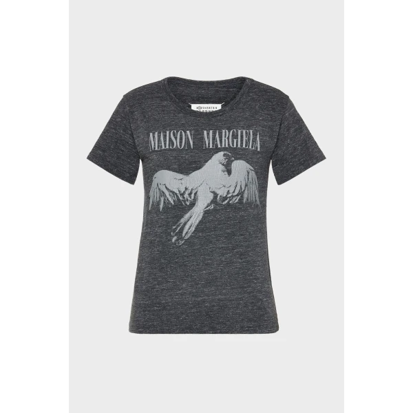 Maison Margiela Cotton T-Shirt in Dark Grey | T-shirts | Luxury Shoes 