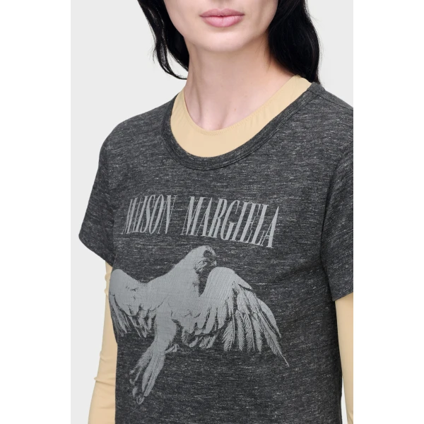 Maison Margiela Cotton T-Shirt in Dark Grey | T-shirts | Luxury Shoes 