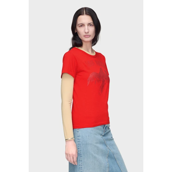 Maison Margiela Cotton T-Shirt in Red | T-shirts | Luxury Shoes 