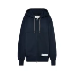 Maison Margiela Cotton Zip Hooded Sweatshirt in Blue | Luxury Shoes 