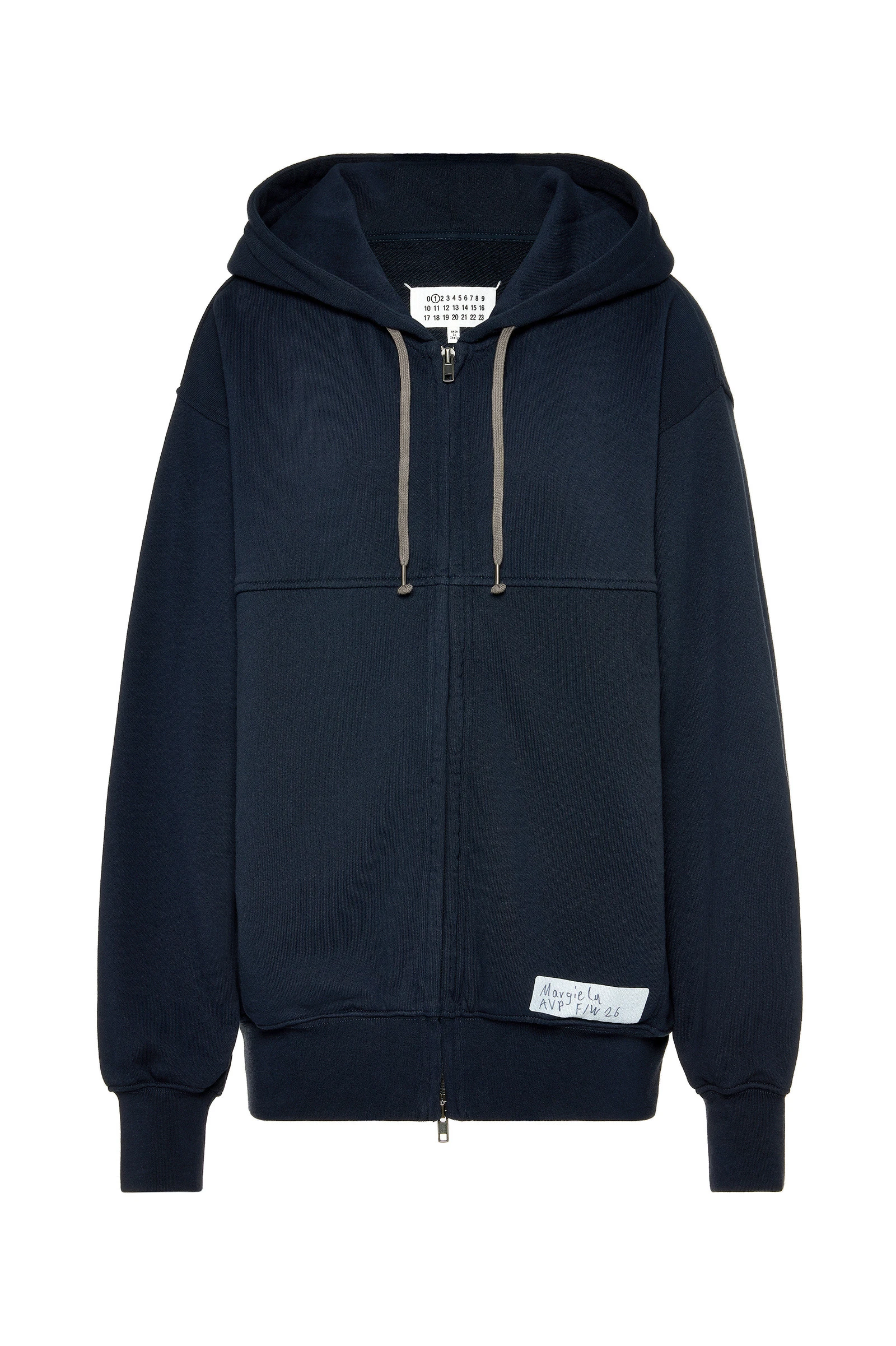 Maison Margiela Cotton Zip Hooded Sweatshirt in Blue Maison Margiela Cotton Zip Hooded Sweatshirt in Blue | Luxury Shoes