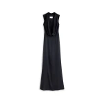 Maison Margiela Cowl-Neck Satin Maxi Dress in Black Maison Margiela Cowl-Neck Satin Maxi Dress in Black | Luxury Shoes
