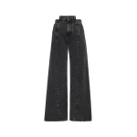 Maison Margiela Curved Seam Cut-Out Jeans in Black | Luxury Shoes 