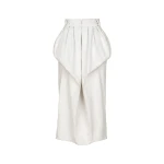 Maison Margiela Denim Gathered Skirt in White | Luxury Shoes 