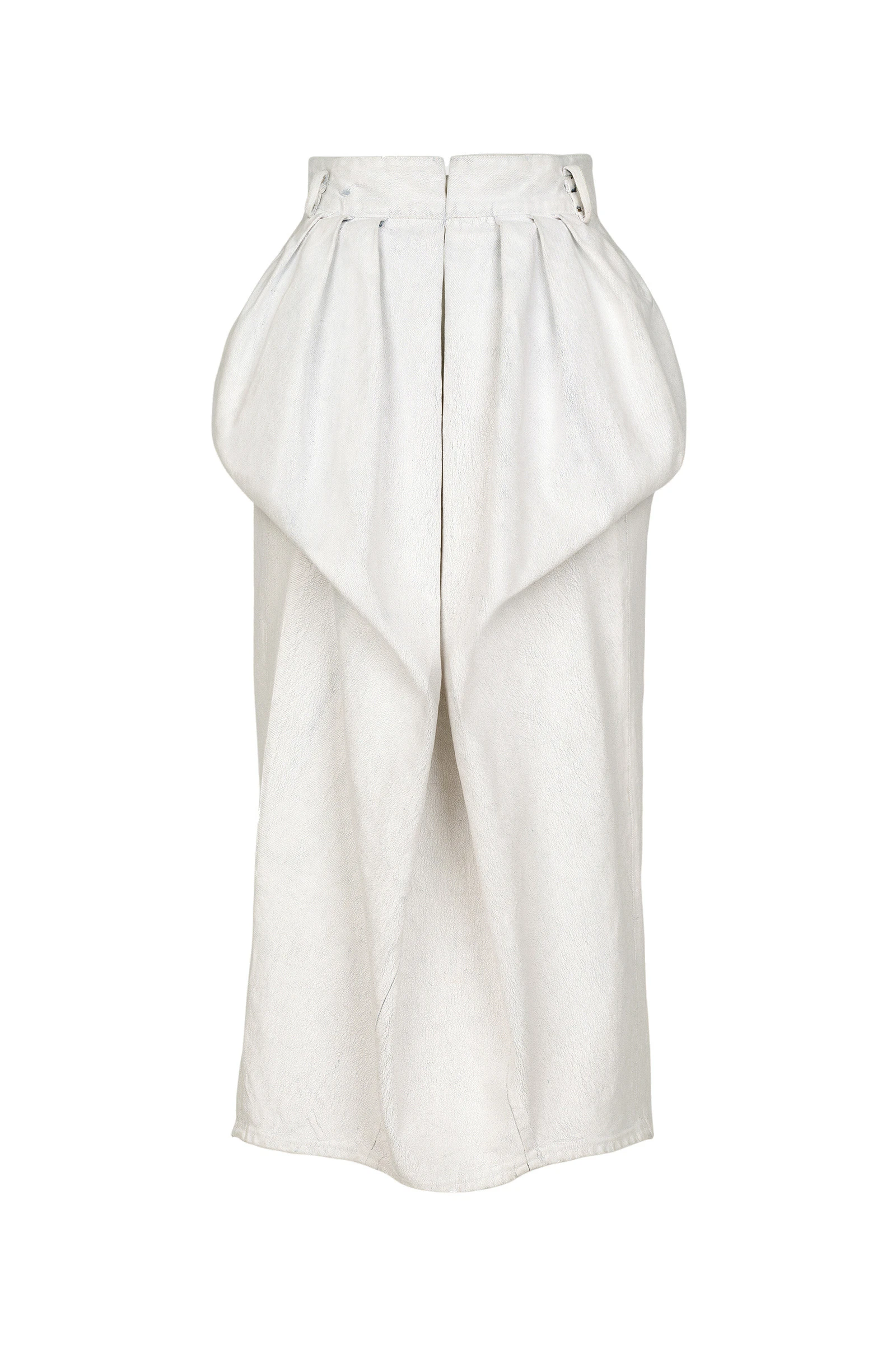 Maison Margiela Denim Gathered Skirt in White Maison Margiela Denim Gathered Skirt in White | Luxury Shoes