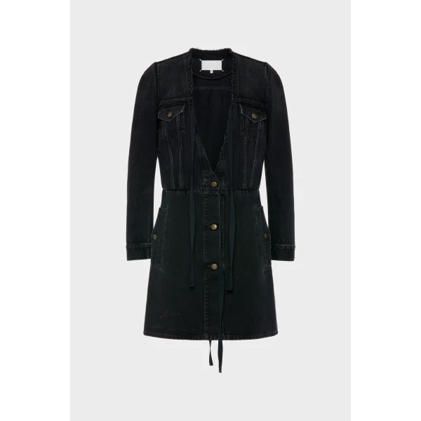 Maison Margiela Denim Jacket in Black | Denim | Luxury Shoes 