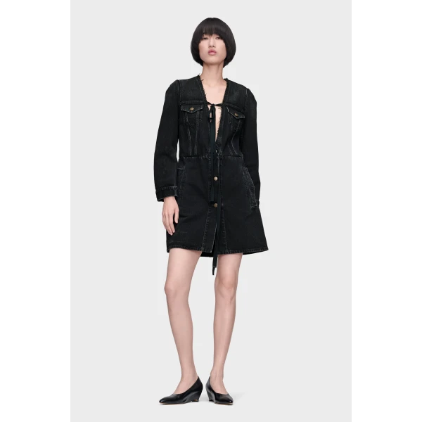 Maison Margiela Denim Jacket in Black | Denim | Luxury Shoes 