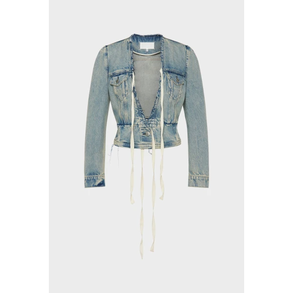 Maison Margiela Denim Jacket in Light Blue | Denim | Luxury Shoes 