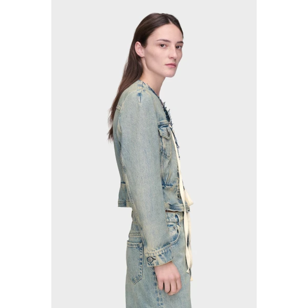 Maison Margiela Denim Jacket in Light Blue | Denim | Luxury Shoes 
