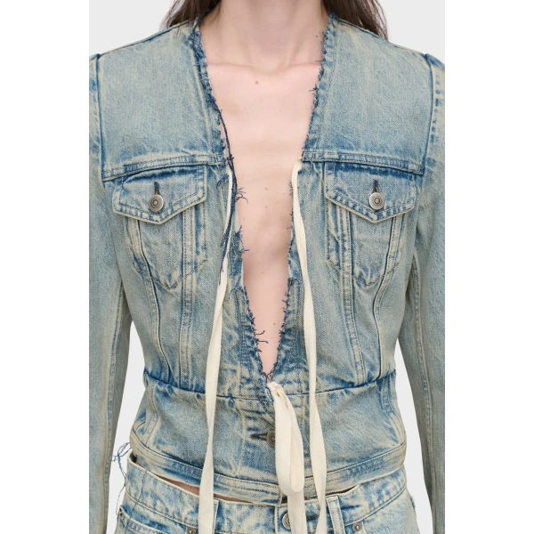 Maison Margiela Denim Jacket in Light Blue | Denim | Luxury Shoes 