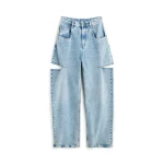 Maison Margiela Denim Jeans with Slash Details in Blue Jeans | Luxury Shoes 