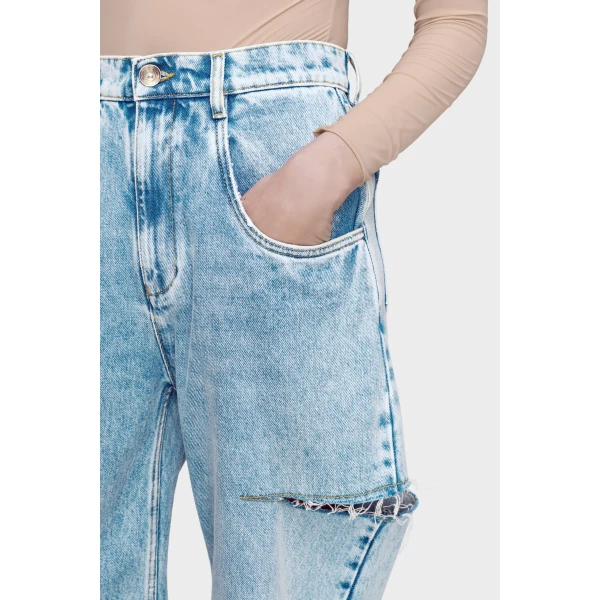 Maison Margiela Denim Jeans with Slash Details in Blue Jeans | Denim | Luxury Shoes 