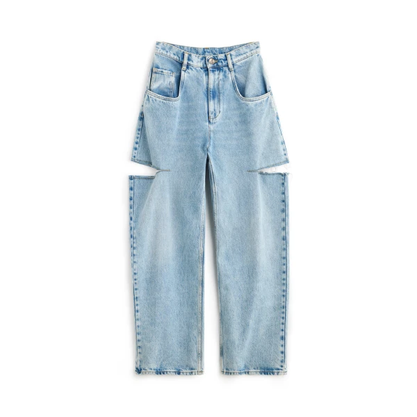 Maison Margiela Denim Jeans with Slash Details in Blue Jeans | Luxury Shoes 