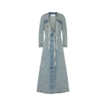 Maison Margiela Denim Maxi Coat in Light Blue | Luxury Shoes 