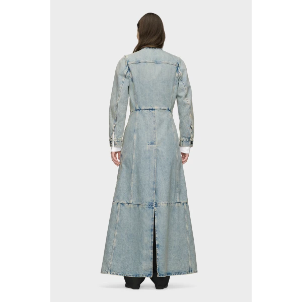 Maison Margiela Denim Maxi Coat in Light Blue | Coats | Luxury Shoes 