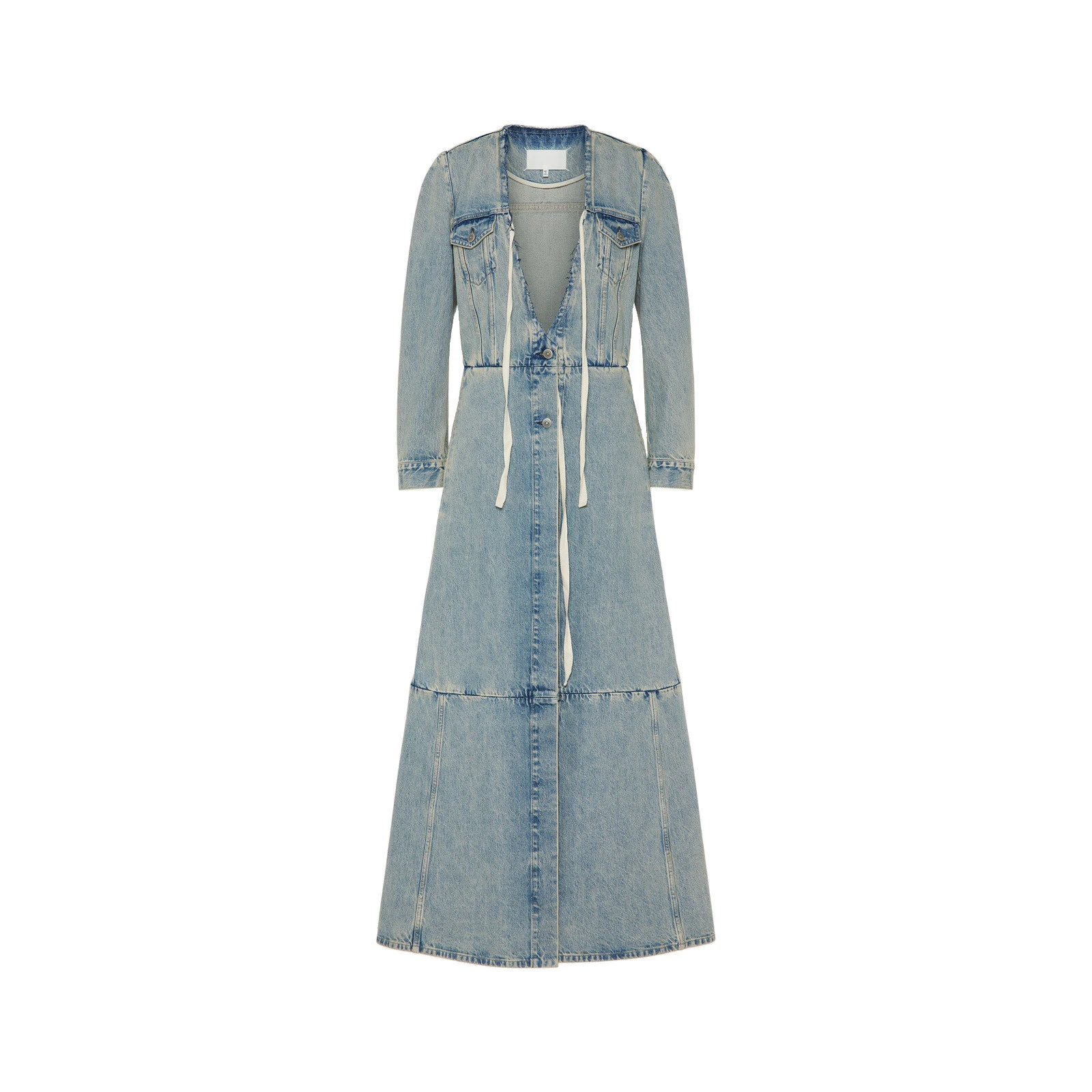 Maison Margiela Denim Maxi Coat in Light Blue Maison Margiela Denim Maxi Coat in Light Blue | Luxury Shoes