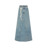Maison Margiela Denim Maxi Skirt in Light Blue | Luxury Shoes 