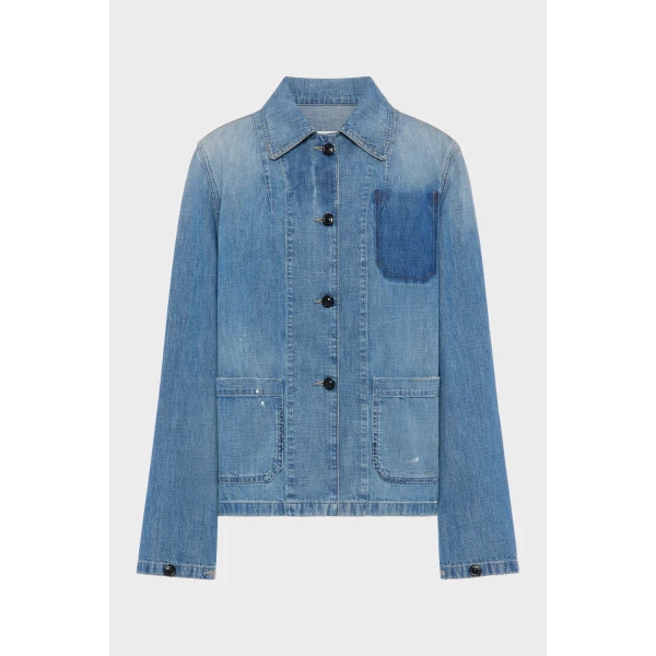 Maison Margiela Denim Shirt in Vintage Medium Blue | Shirts | Luxury Shoes 